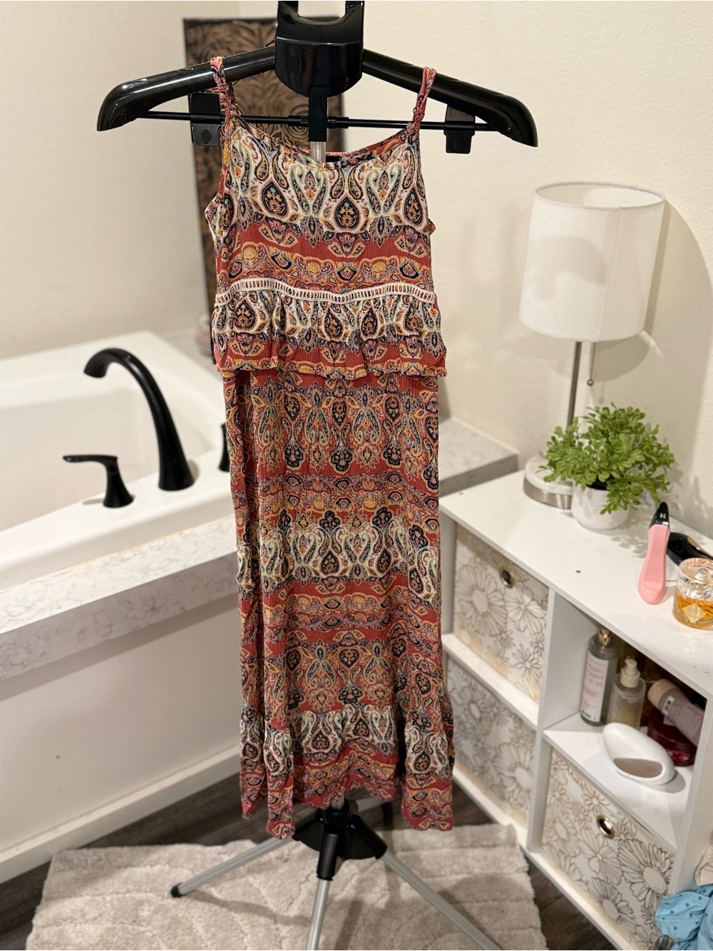 Art Class Girls Paisley Boho Maxi Dress XL (14/16)